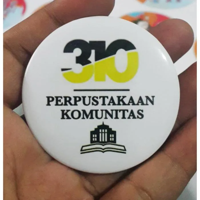 CUSTOM PIN Peniti ukuran 58 mm Laminasi Glossy - Doff/Matte - Kanvas - Glossy