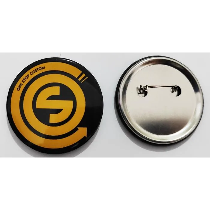 Custom Pin Peniti 58mm Metal - Glossy & Doff/Matte - Kanvas - Desain Personal - Minimum Order 25 pcs - Laminasi Pilihan - Garansi Kualitas Terbaik - Glossy