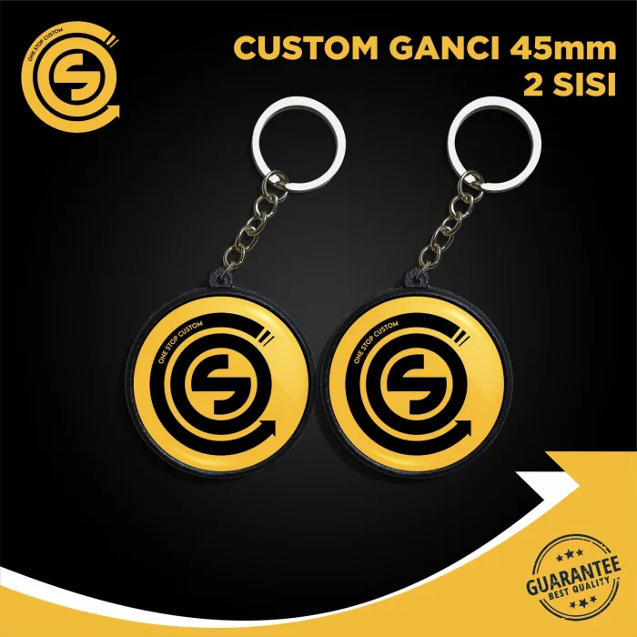 Gantungan Kunci 2 sisi 45 MM - Glossy - Doff/Matte - Glossy